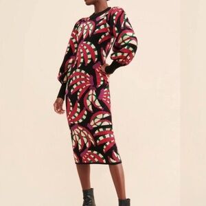 FARM Rio Multicolor Long Sleeve Dress